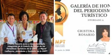 Cristina Rosario, primera comunicadora dominicana en la Galería de Honor de la OMPT